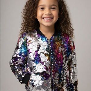 JOJO’s CLOSET 7/8 Colorful Sequin Jacket